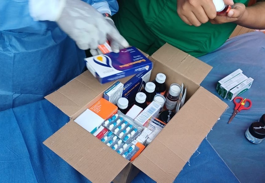 Medicinas entregadas en los puestos de atención.